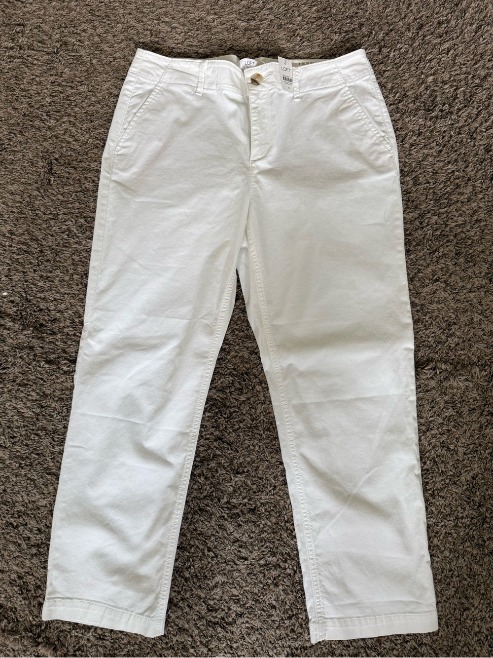 BNWT LOFT White Cotton Pants